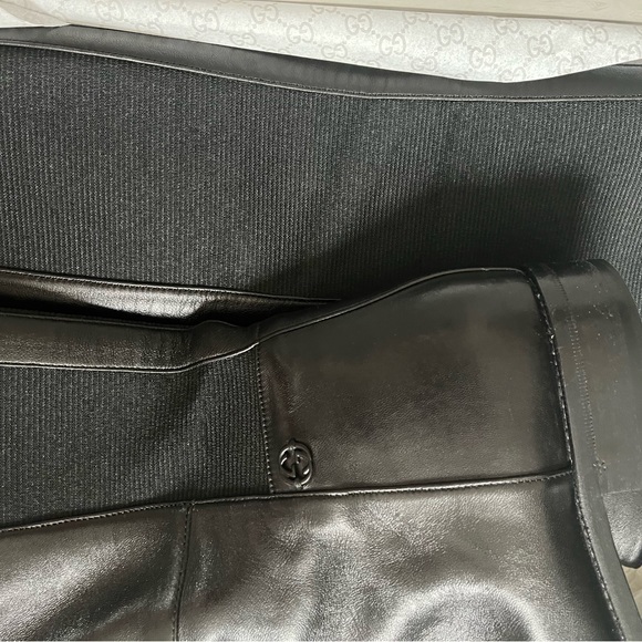 Beautiful over the knee GUCCI genuine leather black boots - Picture 5 of 6